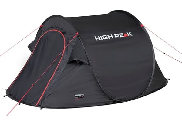 High Peak Vision 2, Camping, Tunneltält, 1,86 kg, Svart