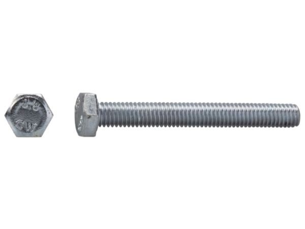 DRESSELHAUS Säätöruuvi M6x12 mm DIN 933 ilman mutteria, sinkitty, täyskierreavaimen leveys 10 mm - (500 kpl) - (500 kpl)