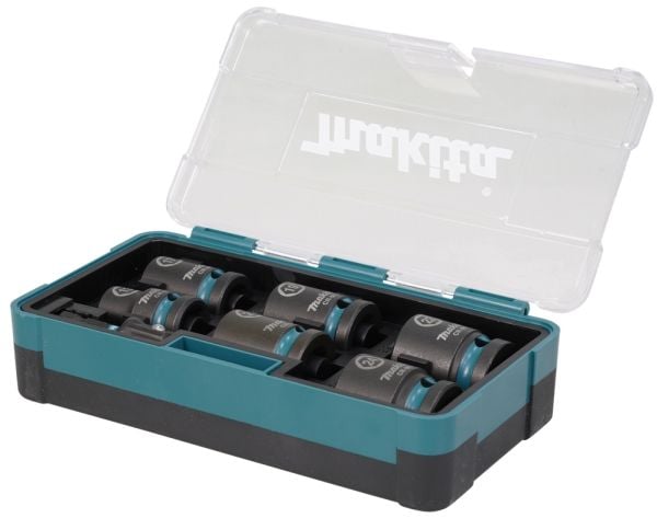 Makita E-16592, Kraftpipesett, Sort, Teal, 1 hoder, 1/2", Metrisk, 13,17,19,21,22,24 mm