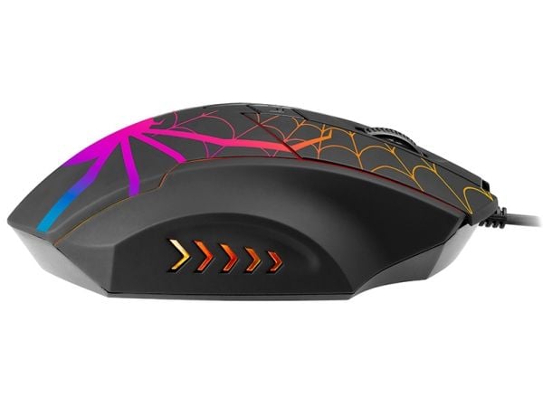 Tracer GameZone Black Widow - Mus - ergonomisk - högerhänt - optisk - 6 knappar - kabelansluten - USB - hängande låda