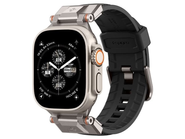 Spigen DuraPro Armor, rannekoru, älykello, lajittelu, Apple, Apple Watch Ultra (49/46/45/44/42 mm), nailon, termoplastinen polyuretaani (TPU)
