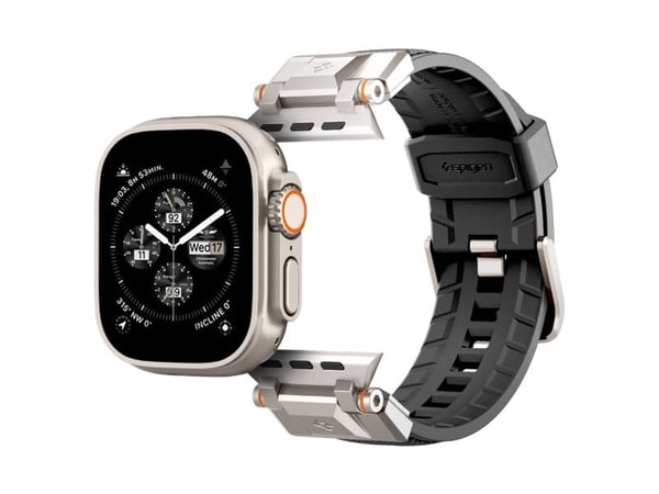 Spigen DuraPro Armor, rannekoru, älykello, lajittelu, Apple, Apple Watch Ultra (49/46/45/44/42 mm), nailon, termoplastinen polyuretaani (TPU)