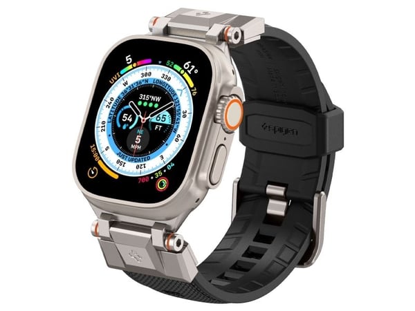 Spigen DuraPro Armor, rannekoru, älykello, lajittelu, Apple, Apple Watch Ultra (49/46/45/44/42 mm), nailon, termoplastinen polyuretaani (TPU)