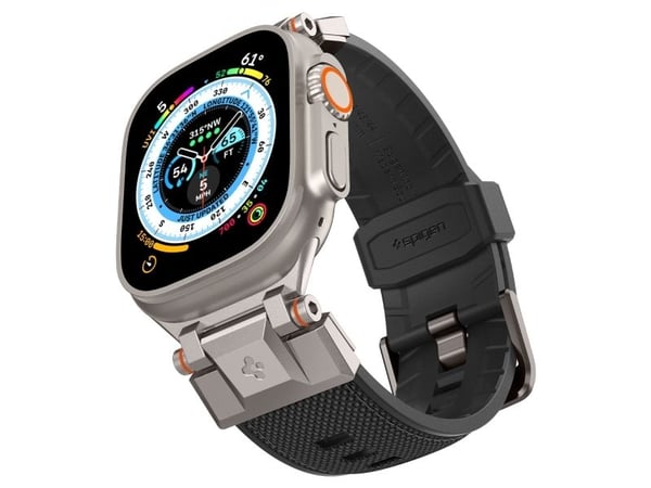 Spigen DuraPro Armor, rannekoru, älykello, lajittelu, Apple, Apple Watch Ultra (49/46/45/44/42 mm), nailon, termoplastinen polyuretaani (TPU)