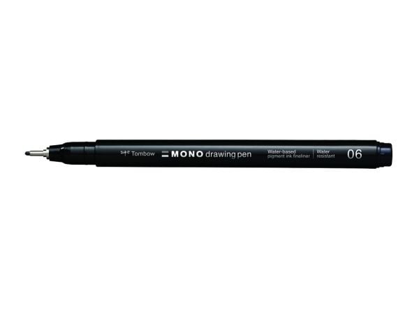 Tombow WS-EFL-H-06, Svart, Fin, Svart, Rund, 0,5 mm, 1 styck