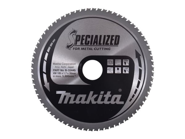 Makita Specialized, Metall, 18,5 cm, 3 cm, 5800 RPM, 1,7 mm, Makita