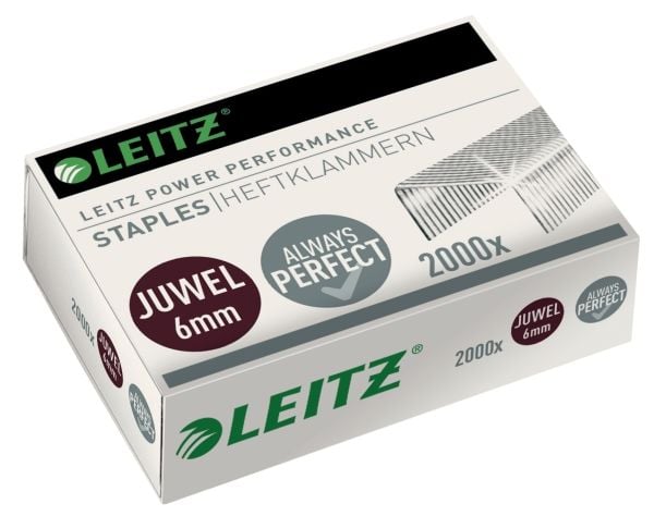 Leitz Juwel - Stifter - 6 mm - galvanisert stål - pakke av 2000 - for P/N: 55580082