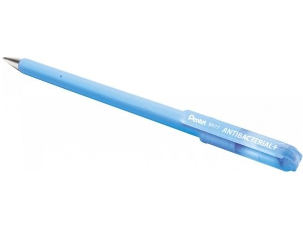 Pentel BK77AB-CE, Fastklämbar, indragbar kulspetspenna, Påfyllnadsbar, Blå, 12 styck