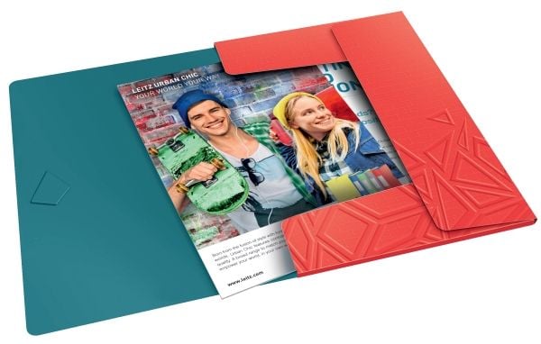 Leitz CARPETA SOLAP. URBAN CHIC PP A4 ROJ - Pack de 10 unidades