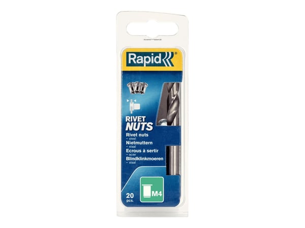 Rapid 5000671, Niittimutteri, Terästä, Valkoinen, M4, RP110, 35 mm