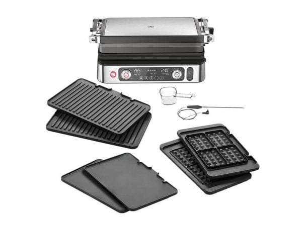 Braun MultiGrill 9 Pro CG 9167 - Grill - elektrisk - 1702 kvadratcentimeter - svart/rustfritt stål