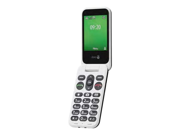 Doro Leva E30, Simpukka, Yksittäinen SIM, 7,11 cm (2.8"), 0,3 MP, 1150 mAh, Musta, Valkoinen