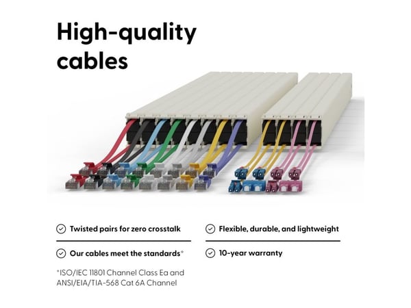 PATCHBOX patchbox.one - Kopparkassett - indragbar - CAT 6a - STP - vit