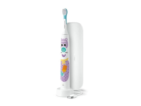 Philips For Kids Design a Pet Edition HX3603/01 Eltandborste, Barn, Ultraljudstandborste, Daglig vård, Multifärg, 2 min, 4 x 30 sec, Ergonomisk
