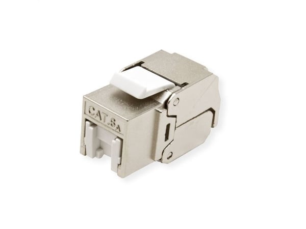 ROLINE ROLINE ROLINE Cat.6A (luokka EA) Keystone, RJ45, suojattu, suojaamaton, hopea