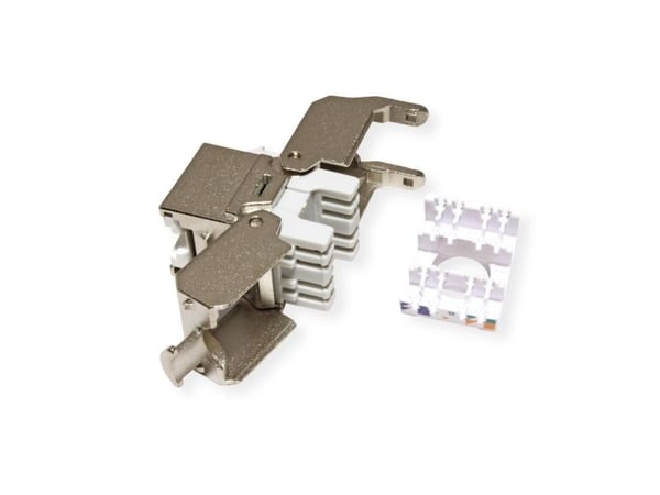ROLINE ROLINE ROLINE Cat.6A (luokka EA) Keystone, RJ45, suojattu, suojaamaton, hopea