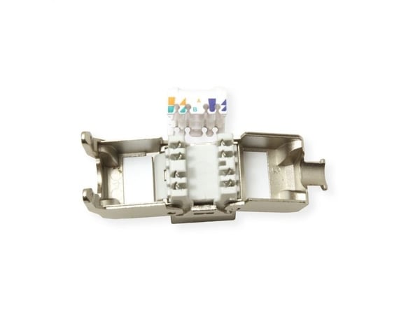 ROLINE ROLINE ROLINE Cat.6A (luokka EA) Keystone, RJ45, suojattu, suojaamaton, hopea