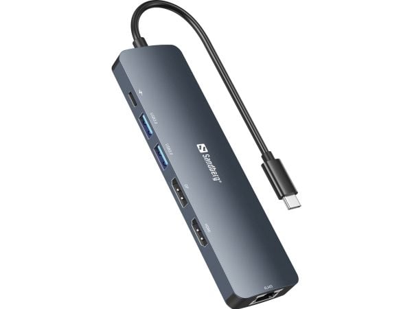 Sandberg - Dokkingstasjon - USB-C - HDMI, DP - 100Mb LAN