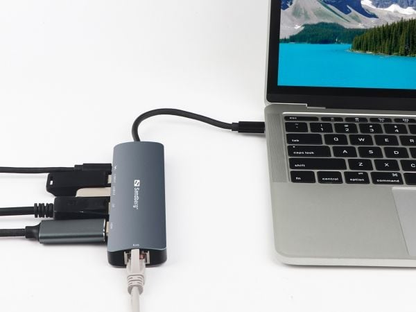 Sandberg - Dokkingstasjon - USB-C - HDMI, DP - 100Mb LAN