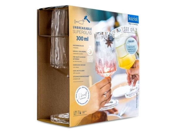 koziol 4401535, 300 ml, Glass, Gjennomsiktig, 2 stykker, 83 mm, 83 mm