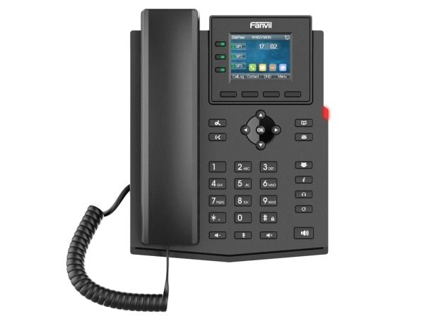 Fanvil X303-2, IP-telefon, Sort, Kablet håndsett, Bord/Vegg, Linux, 4 linjer