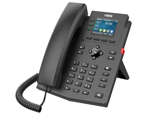 Fanvil X303-2, IP-telefon, Sort, Kablet håndsett, Bord/Vegg, Linux, 4 linjer