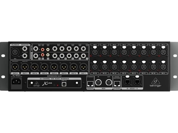 Behringer X32 Rack, 40 kanaler, Rackmontering, 120 W, Svart