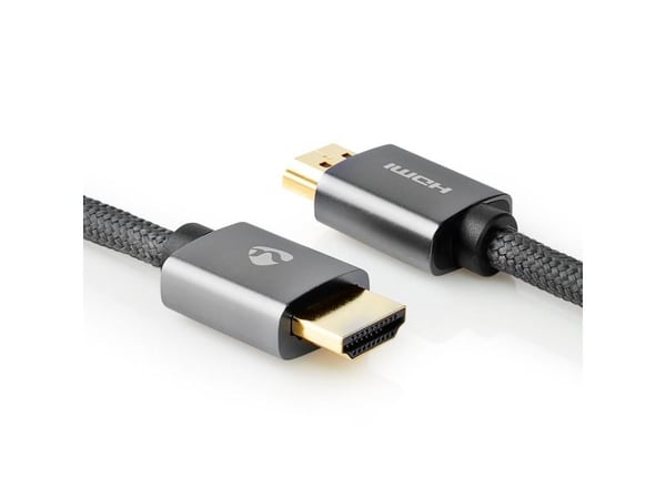 Nedis CVTB34000GY30, 3 m, HDMI Typ A (standard), HDMI Typ A (standard), 3D kompatibilitet, 18 Gbit/s, Grå