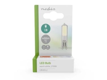 Nedis LBG9CL2, 4 W, 37 W, G9, 400 lm, 15000 h, varmvit