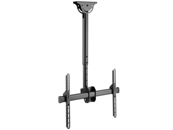 TECHly - Monteringssett (takmontering, monteringsbrakett, teleskopstang) - for flatpanel - stål - svart - skjermstørrelse: 37"-70" - takmonterbar