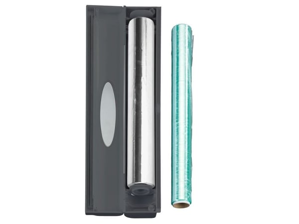 WENKO 86678100, Håndholdt plastfoliedispenser, Aluminiumsfolie, Antrasitt, 380 mm, 67 mm, 52 mm