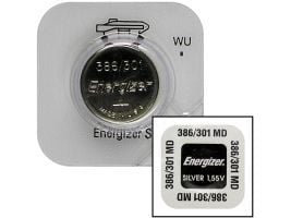 Energizer 301/386, Engangsbatteri, Silver-Oksid (S), 1,55 V, 1 stykker, 130 mAh, Sølv