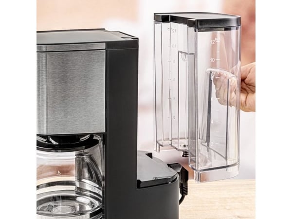 Rommelsbacher FKM 1000, Droppande kaffebryggare, 1,5 l, Malat kaffe, 1000 W, Svart, Rostfritt stål