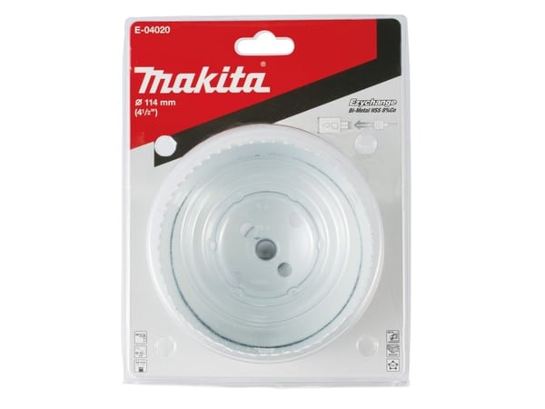 Makita E-04020, Enkelt, Bor, Stål, Aluminium, Plast, Tre, Rustfritt stål, Hvit, Bimetall, 4,4 cm