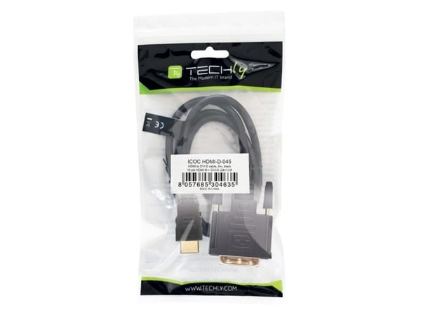 TECHly - Adapterkabel - HDMI hann til DVI-D hann - 4.5 m