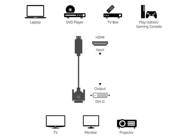 TECHly - Adapterkabel - HDMI hann til DVI-D hann - 4.5 m
