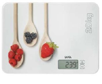 Laica KS5020, Elektronisk kjøkkenvekt, 20 kg, 1 g, Flerfarget, Hvit, Benkeplate, Rektangel