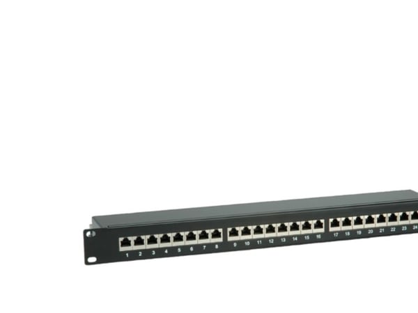VALUE Kat.6a 19"-Patchpanel, 24 P, geschirmt, schwarz, Svart