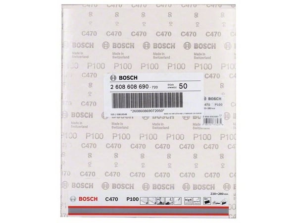 Bosch 2 608 608 690, Sand-papir, P100, Malingsfjerning, Gips, Tre, Tørr-sliping, Oransje