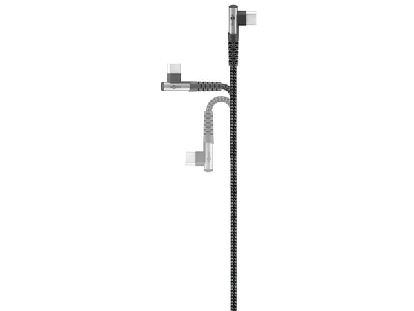 Goobay 64657, 2 m, USB C, USB A, USB 2.0, Svart, Grå