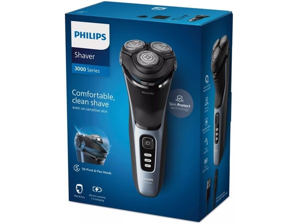Philips 3000 Series S3243 - Barbermaskin - trådløs - stormblå