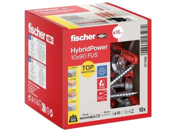 Fischer HybridPower 10x90 FUS 10 stk/pak