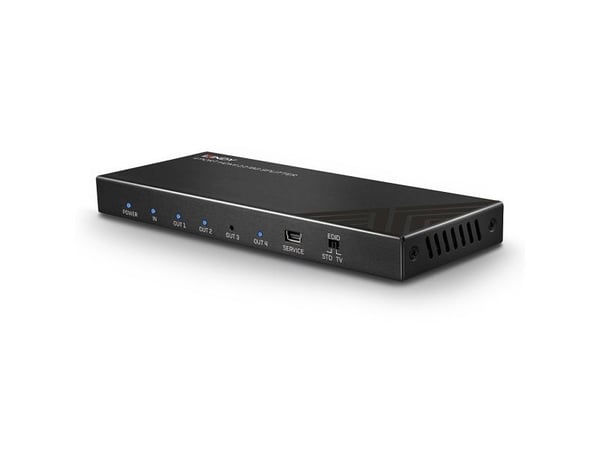 Lindy 38236, HDMI, 4x HDMI, 3840 x 2160 pikseliä, Musta, Metalli, 4K Ultra HD