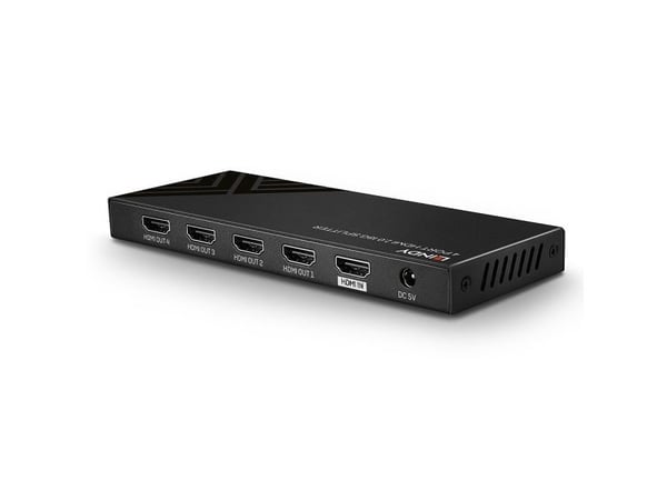 Lindy 38236, HDMI, 4x HDMI, 3840 x 2160 pikseliä, Musta, Metalli, 4K Ultra HD