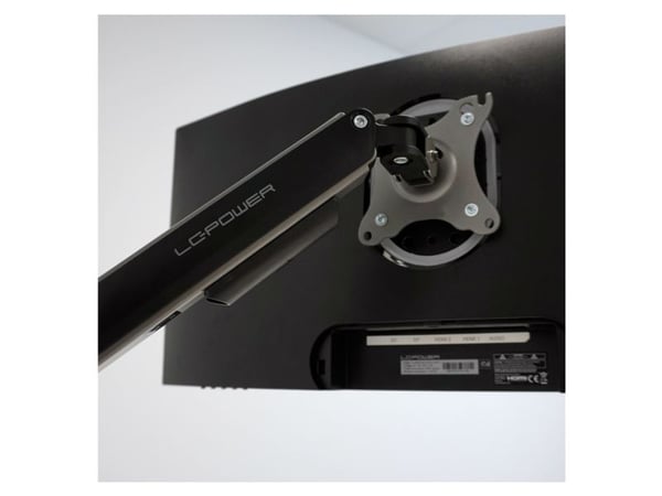 LC Power LC-EQ-A32B - Monteringssett (leddarm) - for LCD-skjerm - metall, plastikk - svart, antrasitt - skjermstørrelse: 17"-32" - skrivebordsmonte...