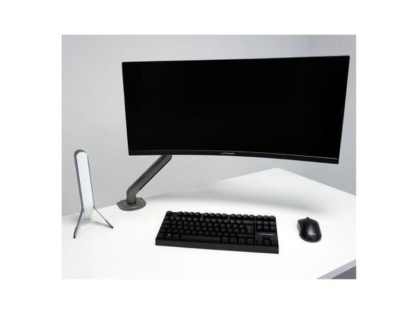 LC Power LC-EQ-A32B - Monteringssett (leddarm) - for LCD-skjerm - metall, plastikk - svart, antrasitt - skjermstørrelse: 17"-32" - skrivebordsmonte...