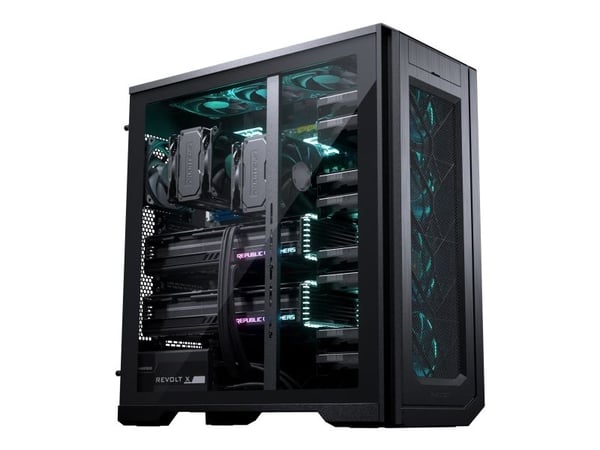 Phanteks Enthoo Pro 2, Full Tower, PC, Svart, ATX, EATX, Micro ATX, Mini-ITX, SSI EEB, Stål, Herdet glass, Spilling