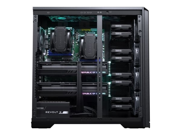 Phanteks Enthoo Pro 2, Full Tower, PC, Svart, ATX, EATX, Micro ATX, Mini-ITX, SSI EEB, Stål, Herdet glass, Spilling