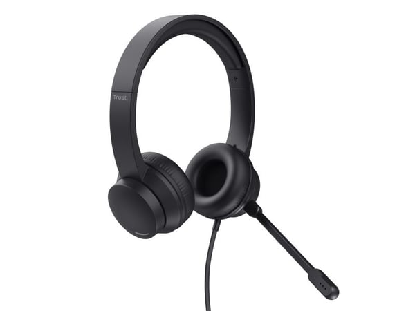 Trust Ayda - Hodesett - on-ear - kablet - 3,5 mm jakk - svart