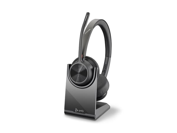 POLY Voyager 4320 UC, Trådløs, Kontor/kundesenter, 162 g, Hodesett, Sort
